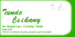 tunde csikany business card